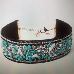Amrita Singh Teal & Crystal Choker Exquisite (New!)